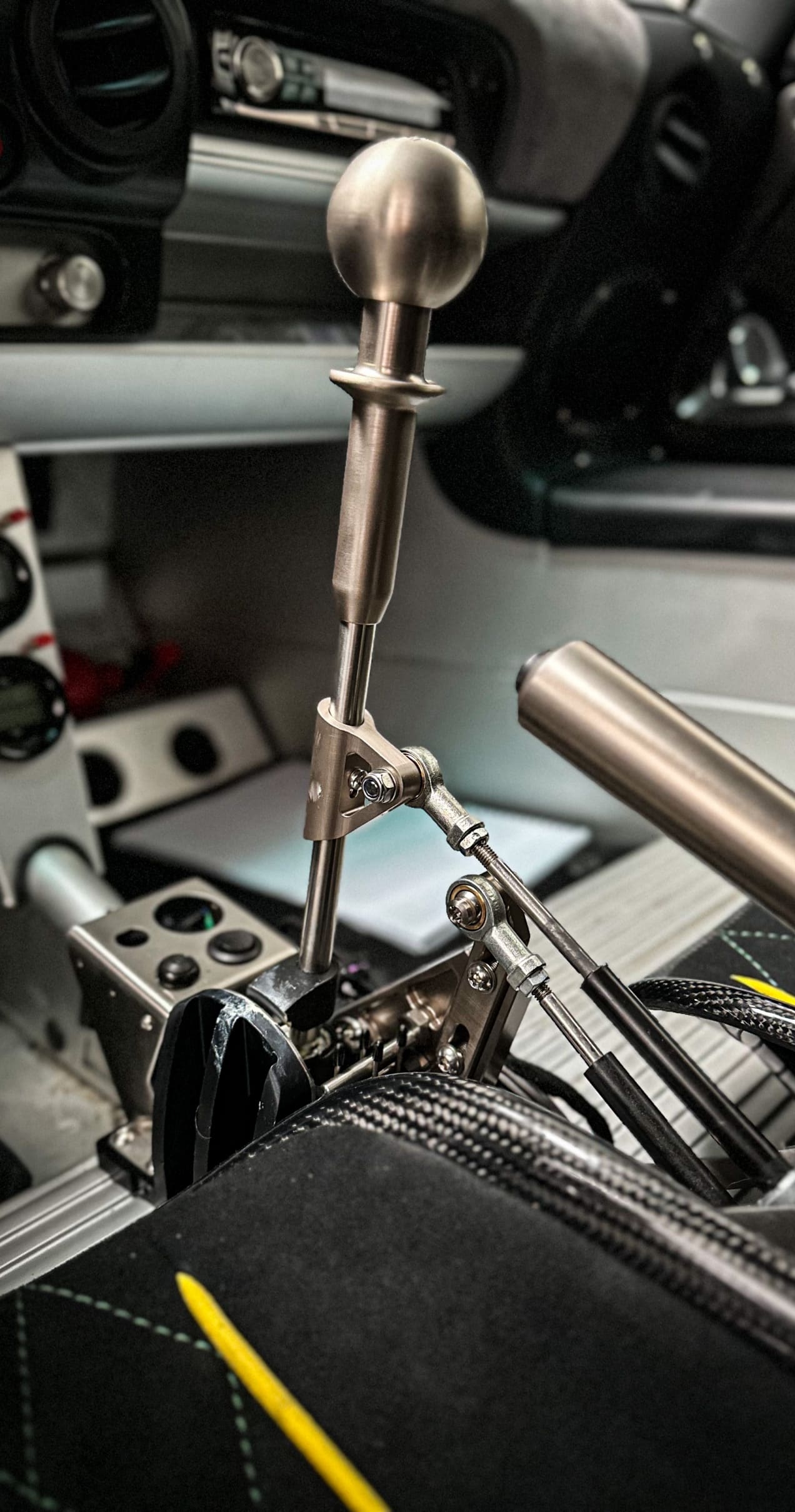 Manual gearshift close-up